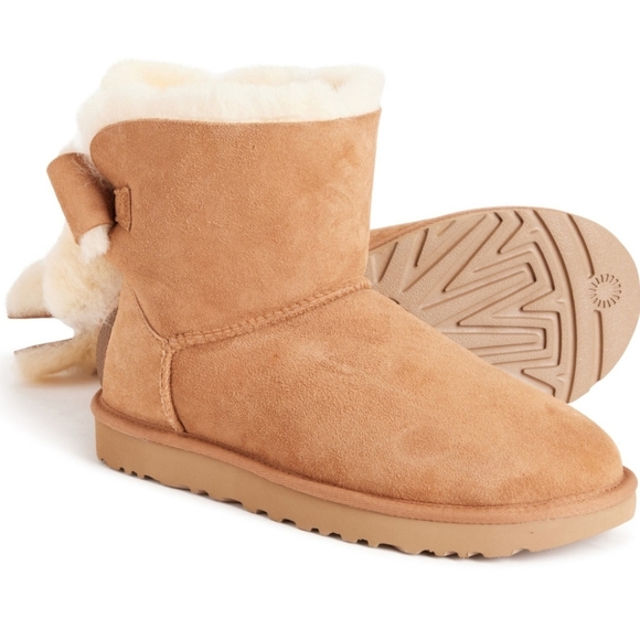NEW UGG® Australia Classic Heritage Bow Boots - Suede - Picture 7 of 14